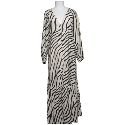Maxi jurk (Beige, Zwart) van H&M Polyamide, Viscose