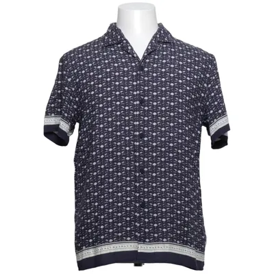 Short sleeve shirt (Blue, White) from Orlebar Brown Linen, Viscose