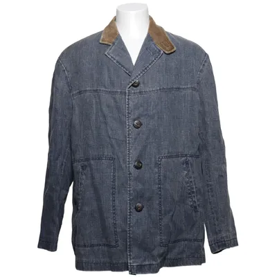 Jacka (Blå) från Meindl Bomull, Skinn, Linne, Polyester