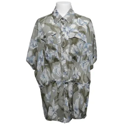 Chemise à manches courtes (Vert, Blanc, Bleu) de Alba Moda Fibre métallique, Polyester