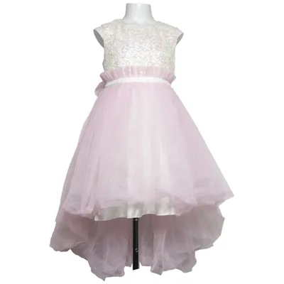 Blomsterpigekjole (Pink, Hvid) fra Elbi Fashion Girls Bomuld, Polyester