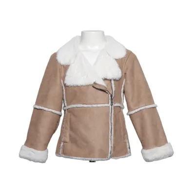 Shearling jas (Bruin, Wit) van Lisa Rose Polyester