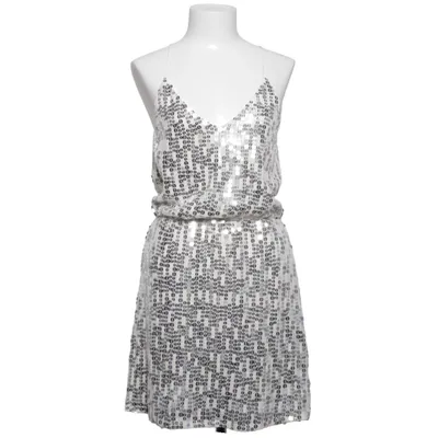 Cocktail dress (Silver, White) from Zara Polyester