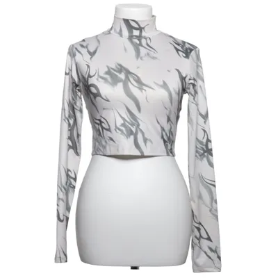 Crop top (Grå, Vit, Svart) från Bershka Elastan, Polyester