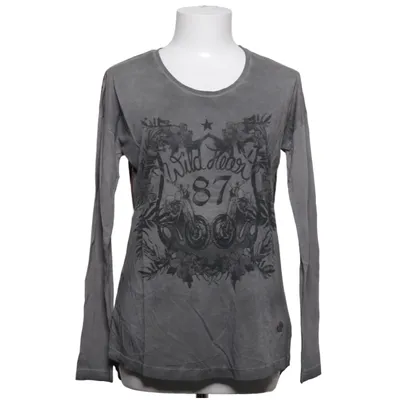 T-shirt à manches longues (Gris) de Lieblingsstück Coton, Modal