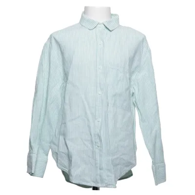 Shirt (Green, White) from Zara Cotton, Linen