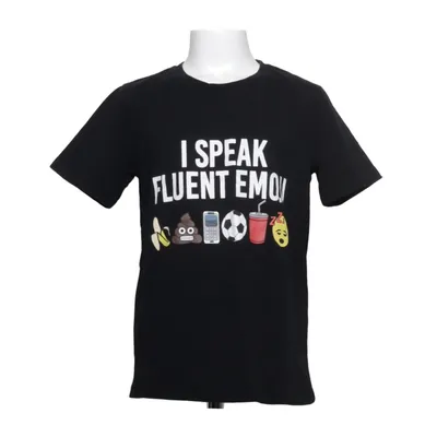 T-shirt (Svart, Flerfärgad) från Emoji Bomull