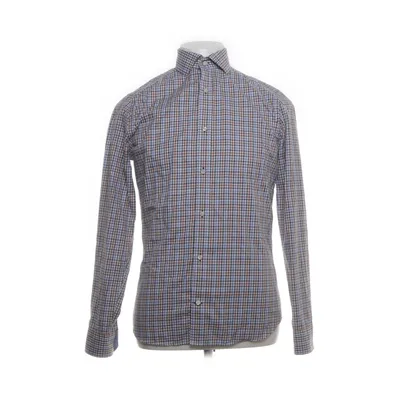 Shirt (Beige, Blauw) van Riley Katoen