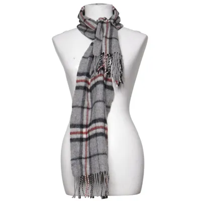 Écharpe (Gris, Noir, Rouge) de Edinburgh Cachemire