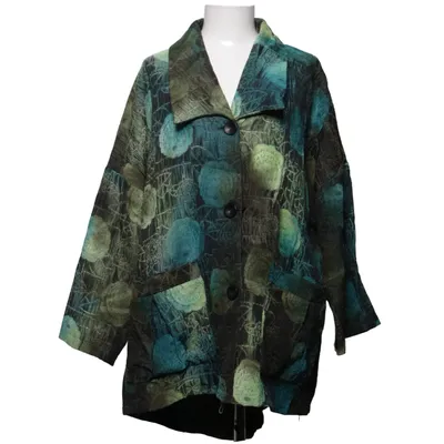 Veste (Vert, Bleu, Multicolore) de Transparente Polyester, Viscose