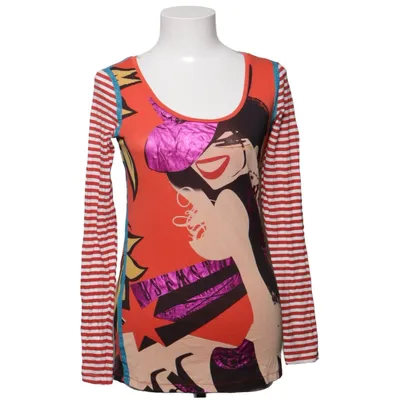 T-shirt à manches longues (Rouge, Multicolore) de Custo Barcelona Coton, Modal