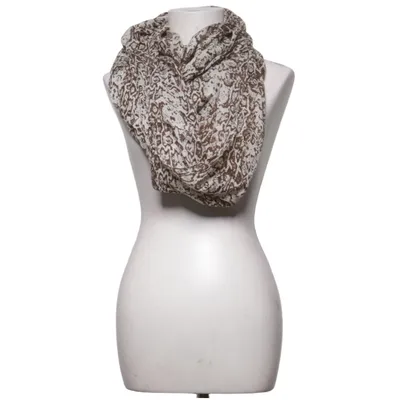écharpe circulaire (Marron, Blanc) de MOA Polyester