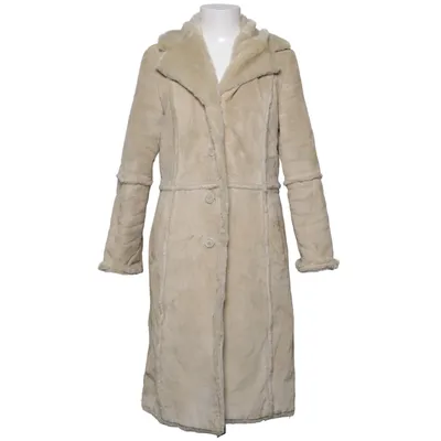 Shearling jas (Beige) van Kenvelo Acryl, Leer