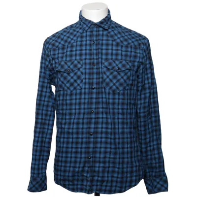 Chemise en flanelle (Bleu, Noir) de Colin's Coton