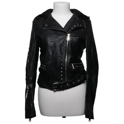 Bikerjack (Zwart) van Voyelles Katoen, Polyester, Polyurethaan, Viscose