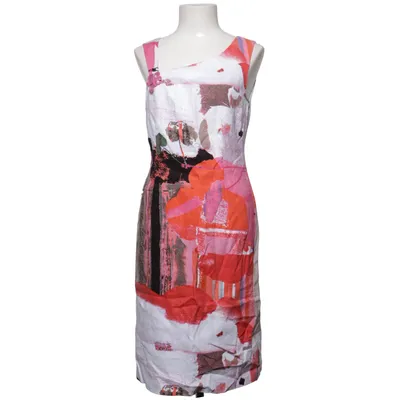 Dress (White, Multicolored) from Tia Acetate, Linen
