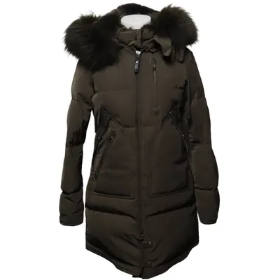 Down coat (Green) from Cedrico Down, Feather, Fur, Leather, Polyester