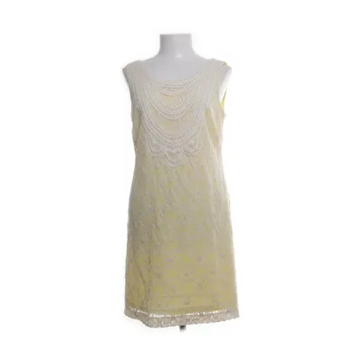 Jurk (Geel, Wit) van Sandra Darren Katoen, Nylon, Polyester