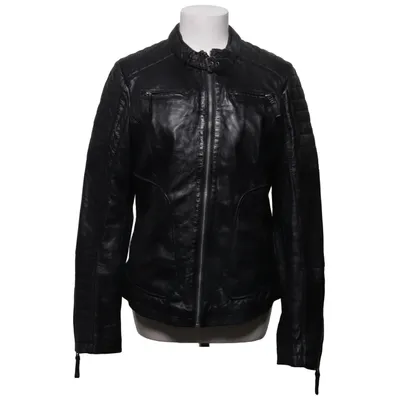 Leather jacket (Black) from 7 eleven Cotton, Leather, Polyester