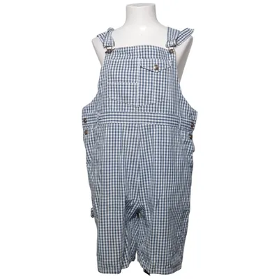 Dungaree shorts (Blue, White) from Sussan Cotton