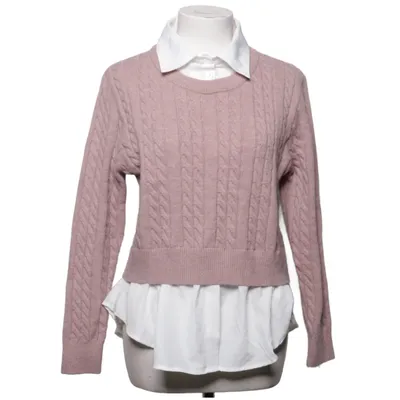 Sweater (Pink, White) from Miss You Acrylic, Cotton, Wool