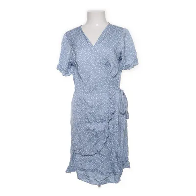Wrap dress (Blue, White) from Lynne Viscose