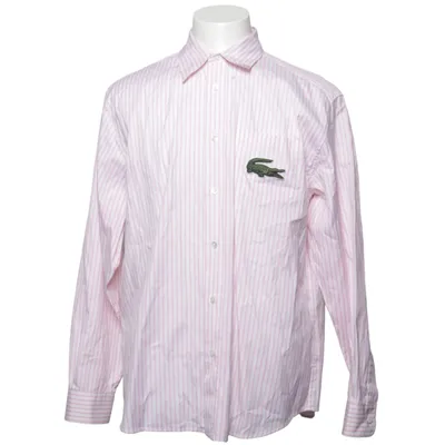Buttondown-skjorta (Rosa, Vit) från Lacoste Bomull