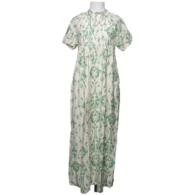 Dress (Green, White) from Lilie Rose Cotton, Linen