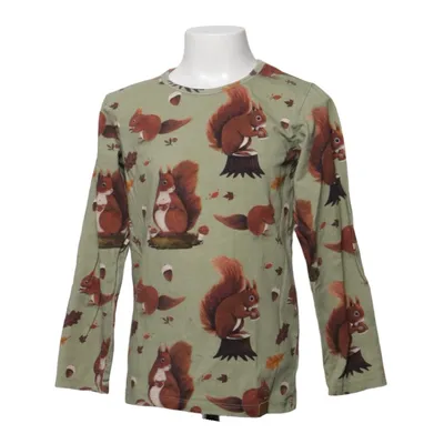 Långärmad t-shirt (Grön, Brun, Flerfärgad) från Walkiddy Elastan, Ekologisk bomull
