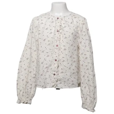 Bluse (Hvid, Rød) fra Zara Bomuld