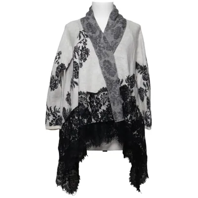 Cardigan (Noir, Blanc) de Unika Acrylique, Nylon, Polyester