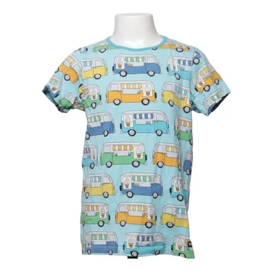 T-shirt (Blauw, Meerkleurig) van Villervalla Elastaan, Organisch katoen