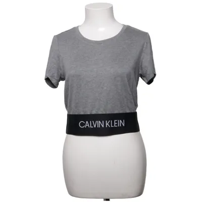 T-shirt (Gray, Black) from Calvin Klein Performance Elastane, Viscose