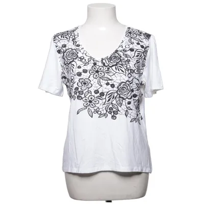 T-shirt (Wit, Zwart) van Cecilia Classics Elastaan, Viscose