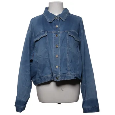 Denimjakke (Blå) fra Zizzi Bomuld, Elastan
