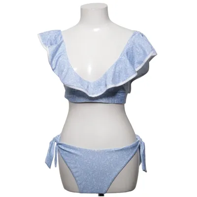 Bikini (Blue, White) from Seaquelle Elastane, Recycled polyester