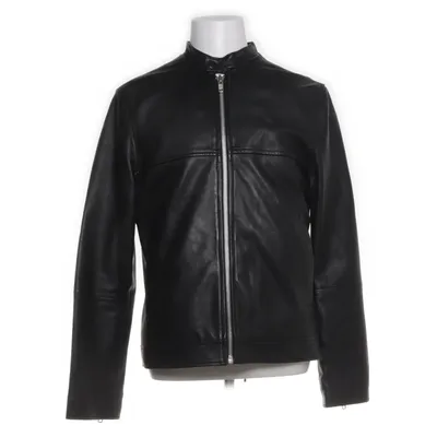 Læderjakke (Sort, Sølv) fra Samsøe & Samsøe Polyester, Læder