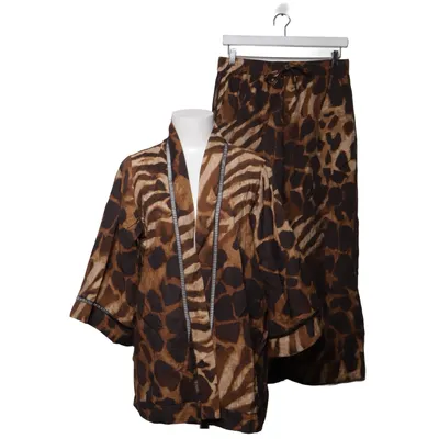 Set (Brown, Black) from Splash Linen, Polyamide, Viscose