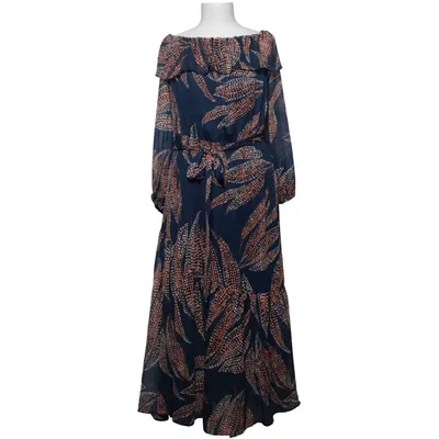 Maxi jurk (Blauw, Meerkleurig) van Et Vous Metallvezel, Polyester