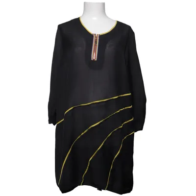 Dress (Black, Yellow) from Ciso Polyester, Viscose