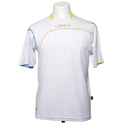 Fodboldtrøje (Hvid, Gul, Blå) fra Legea Polyester