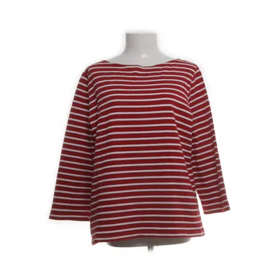 Langærmet t-shirt (Rød, Hvid) fra Lands' End Bomuld
