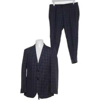 Suit (Gray, Blue) from Doppelgänger Polyester, Viscose
