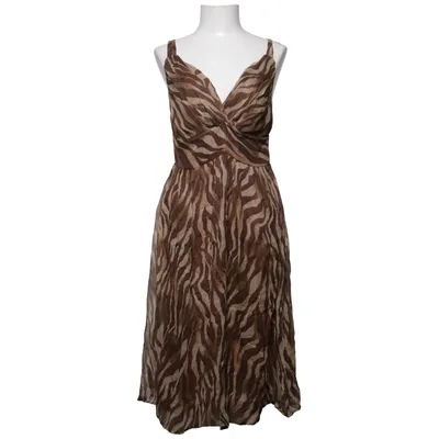 Dress (Brown, Beige) from Sunny Leigh Polyester, Silk
