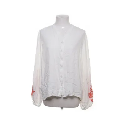 Blouse (White, Red) from Vanting Viscose