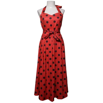 Halternek jurk (Rood, Zwart) Polyester