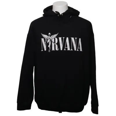 Huvtröja (Svart) från Nirvana Bomull, Polyester