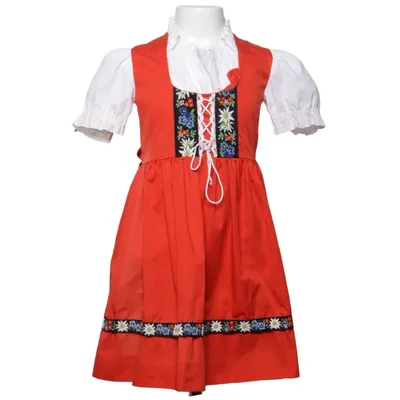 Dirndl (Röd, Vit, Flerfärgad) från Eklöws Bomull, Polyester