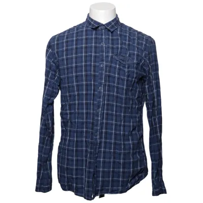 Flanellskjorta (Blå, Vit) från House Clothing Vintage Brand Bomull
