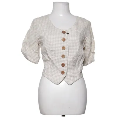 Blouse (Beige, Blanc) de Godiva Lin